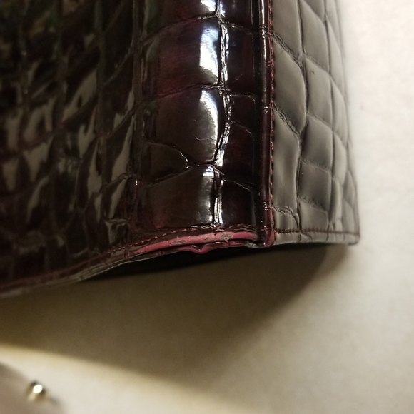DKNY City Croc Embossed Tote Bag in Burgundy - Picture 10 of 10